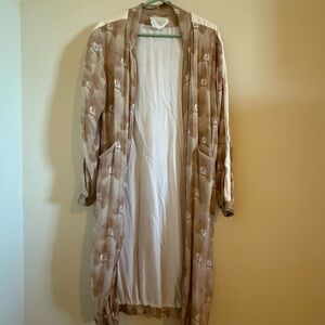 Acacia Swimwear silk long bomber jacket